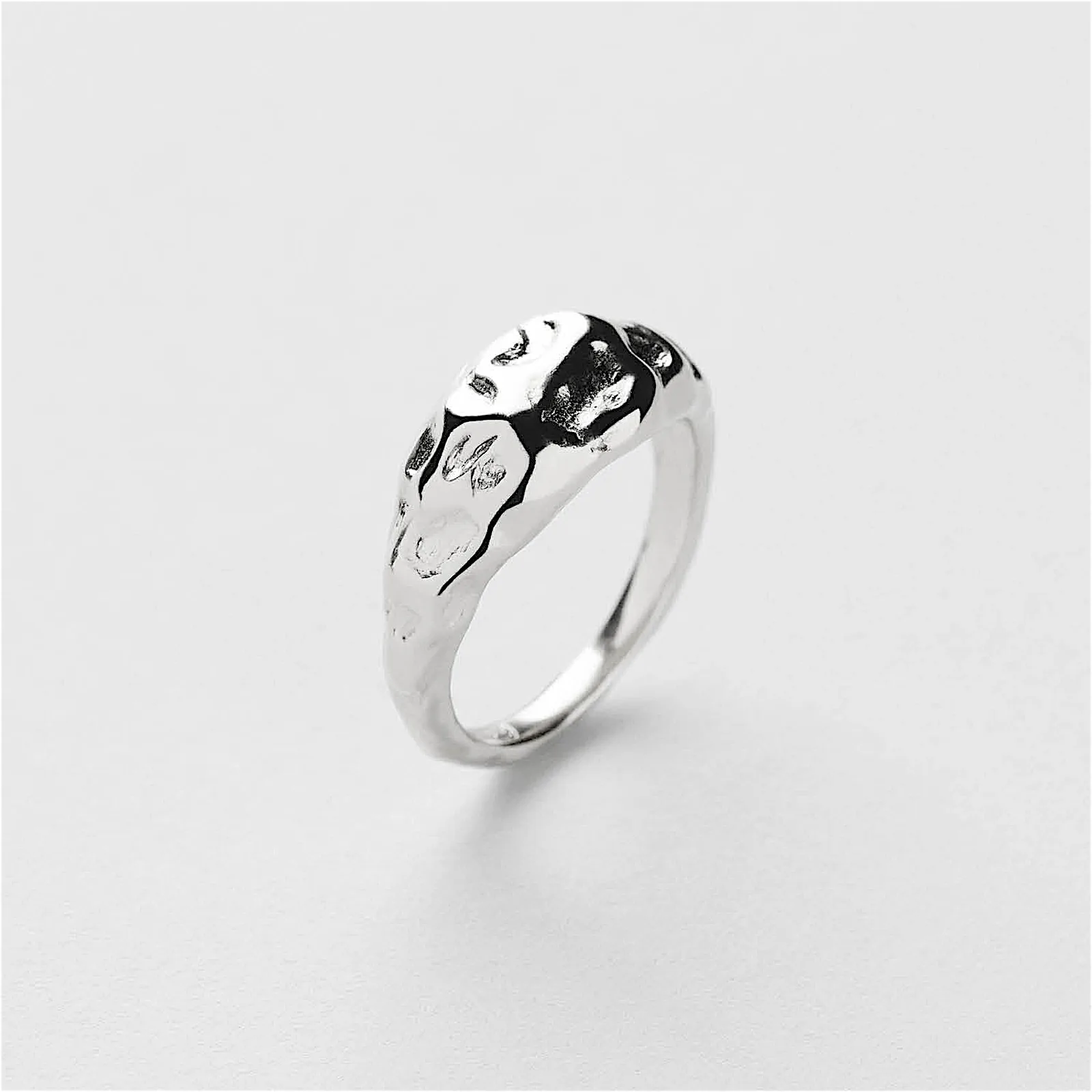 Hammered Pinky Finger ring