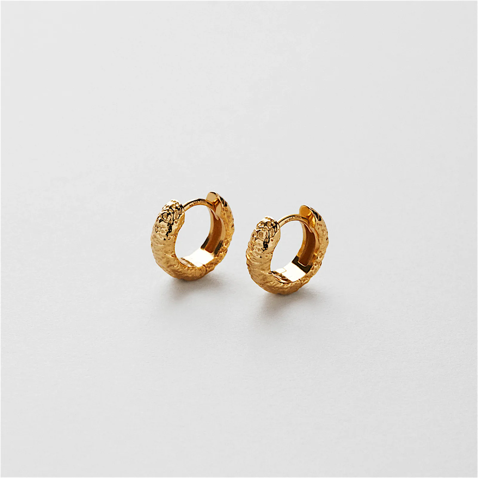 Textured Huggie Hoops