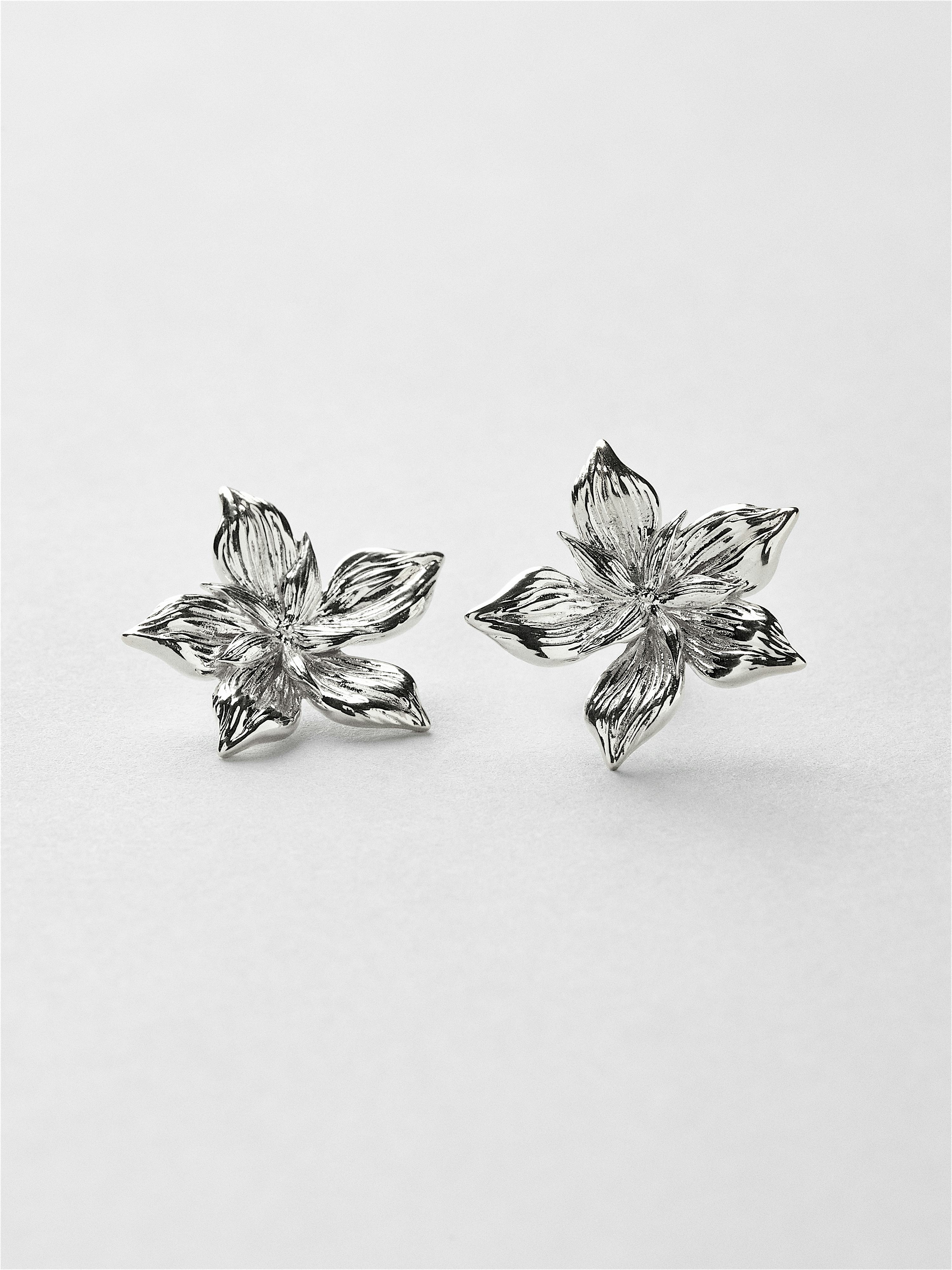Magnolia Flower Earrings