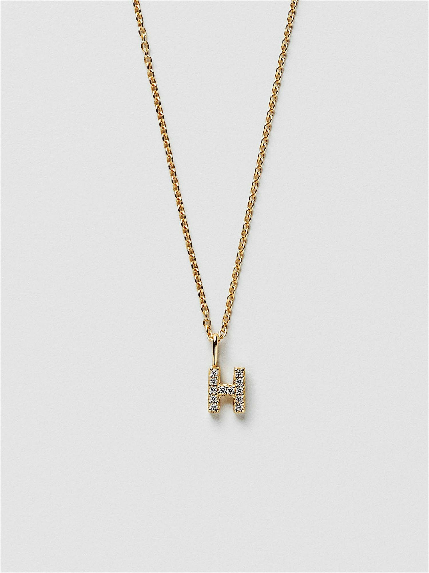 Safira H Sparkle Bokstav Halsband