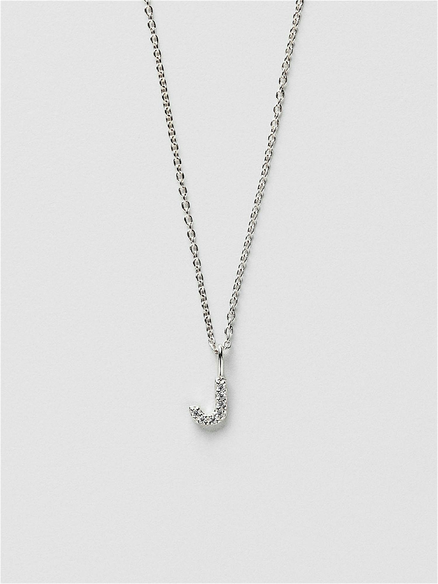 Safira J Sparkle Bokstav Halsband