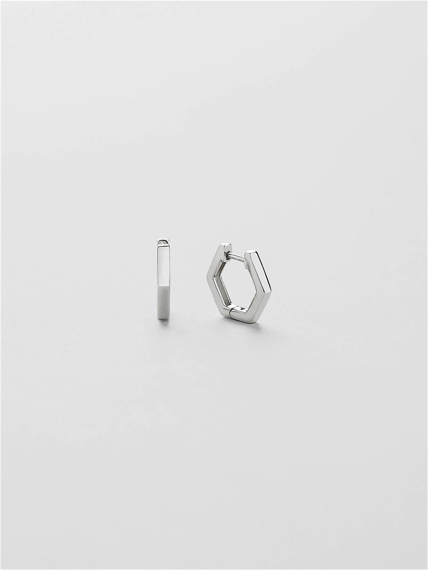 Safira Hexagon Hoops