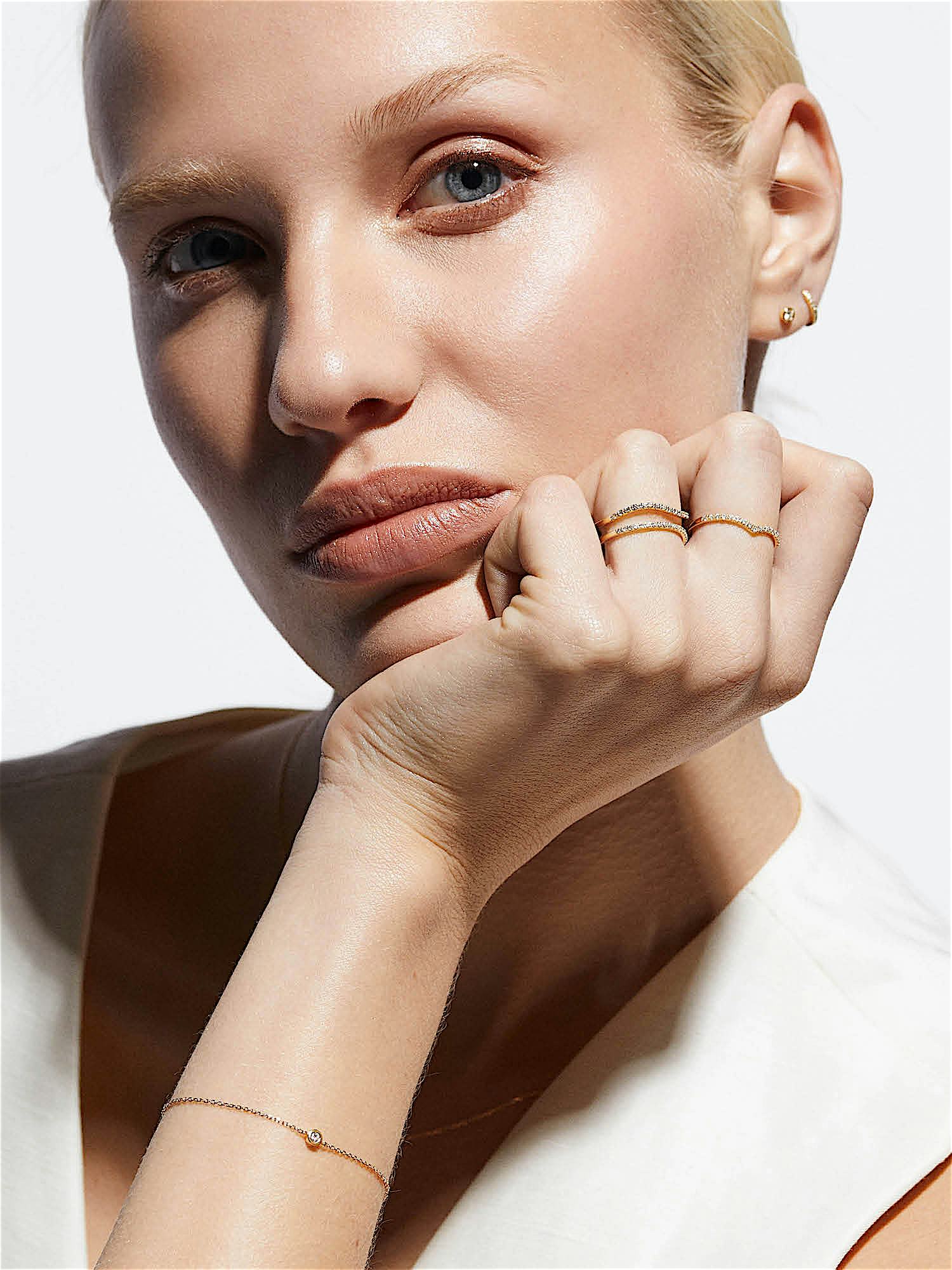 【MEJURI】日本未入荷☆14K スリム Wishbone Ring 14k Solid Gold Pavé Diamond Wishbone Ring - Jewelry | Mejuri