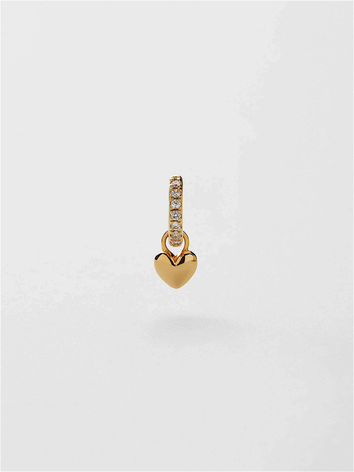 Safira Heart Bling Single Hoop