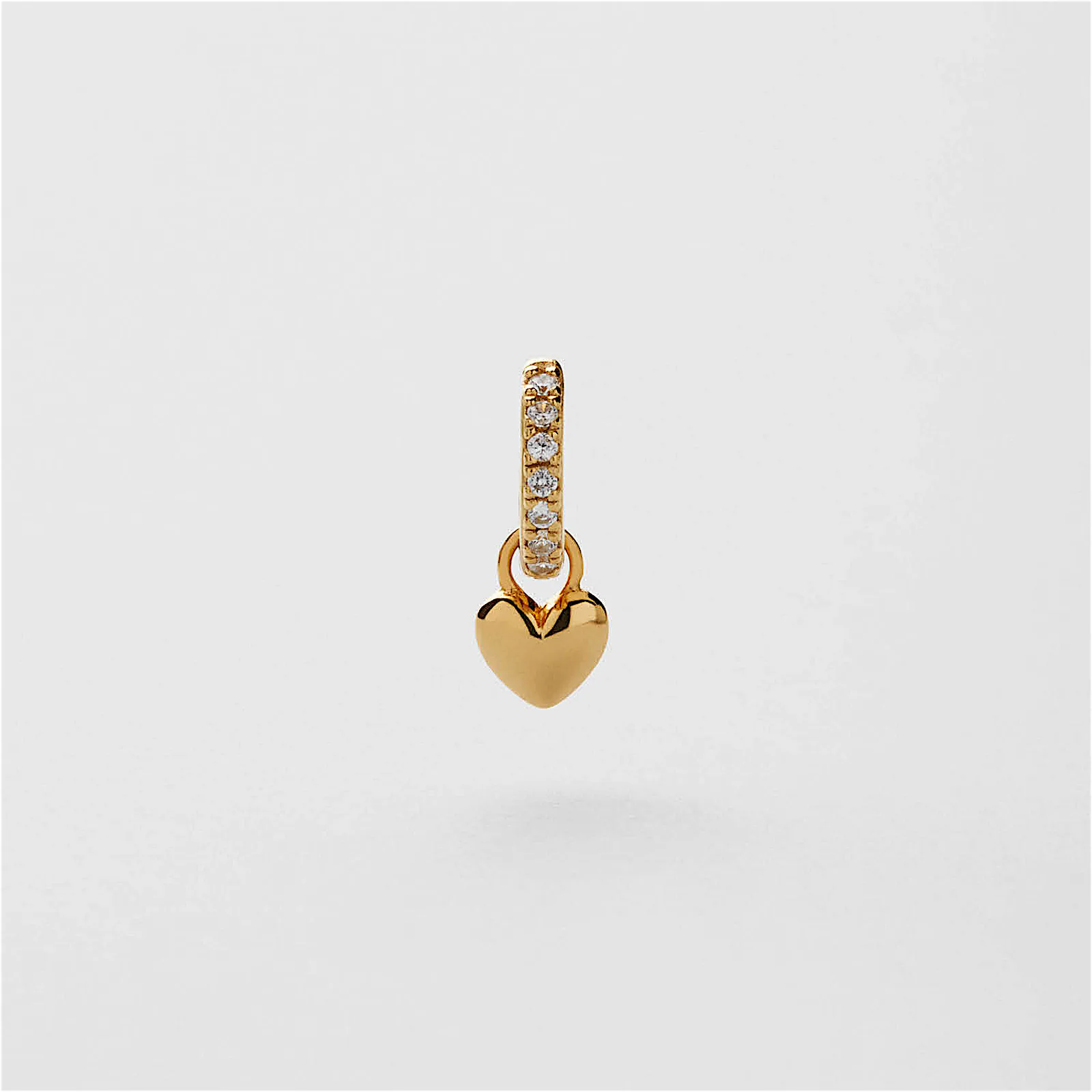 Safira Heart Bling Single Hoop