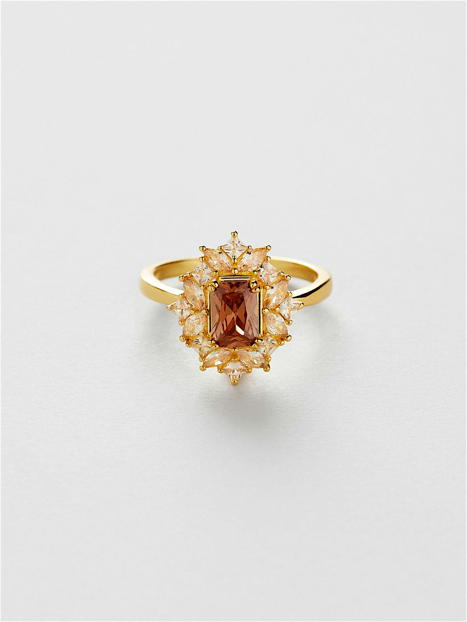 Safira Cocktail Ring Brown