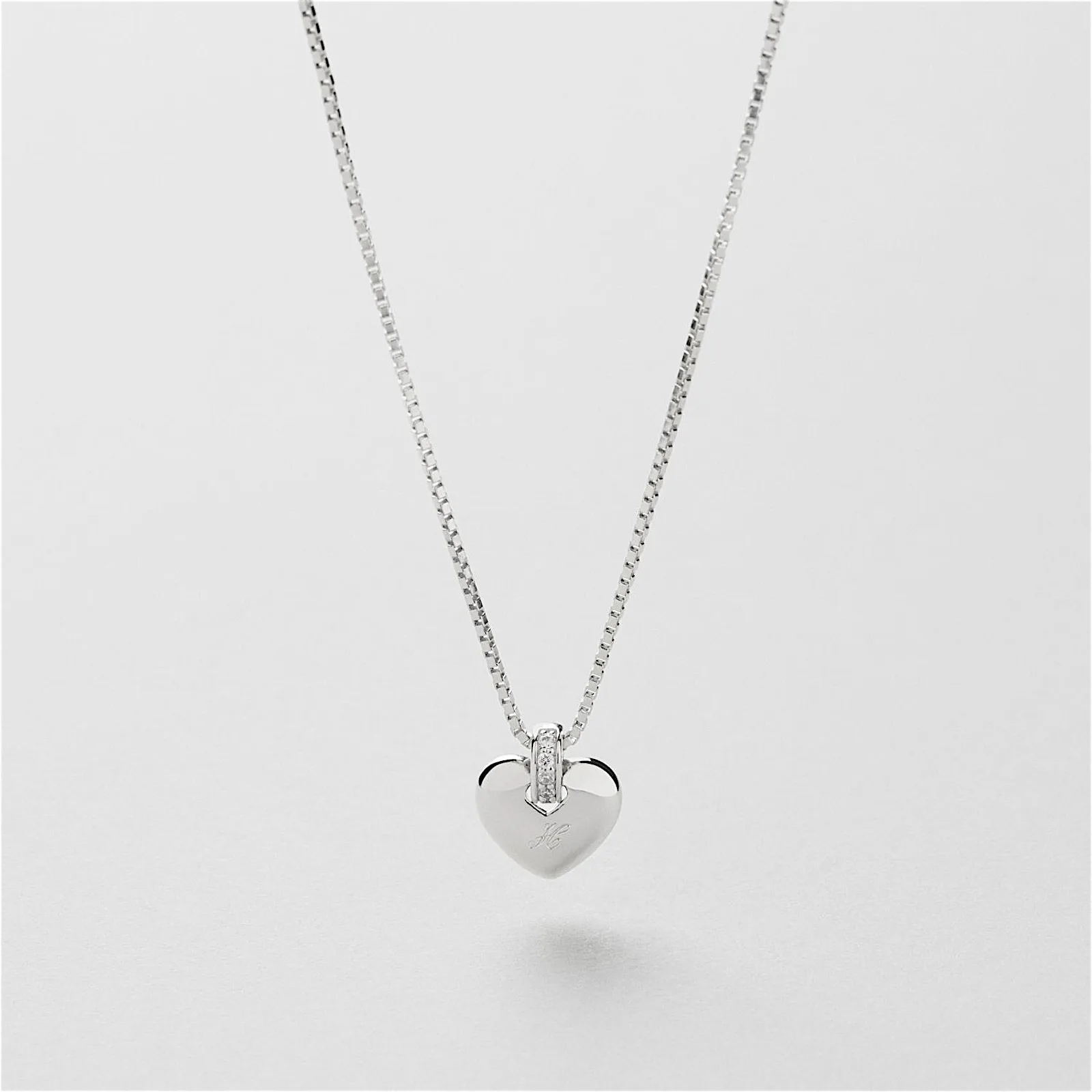 Heart Halskjede gravering