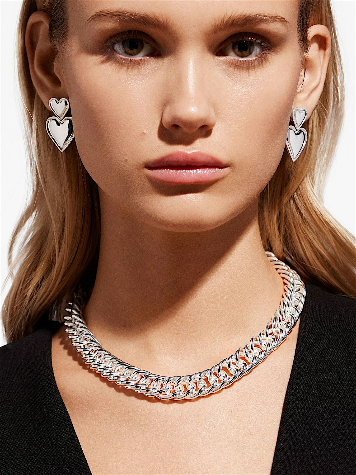 Double Curb Chain Necklace