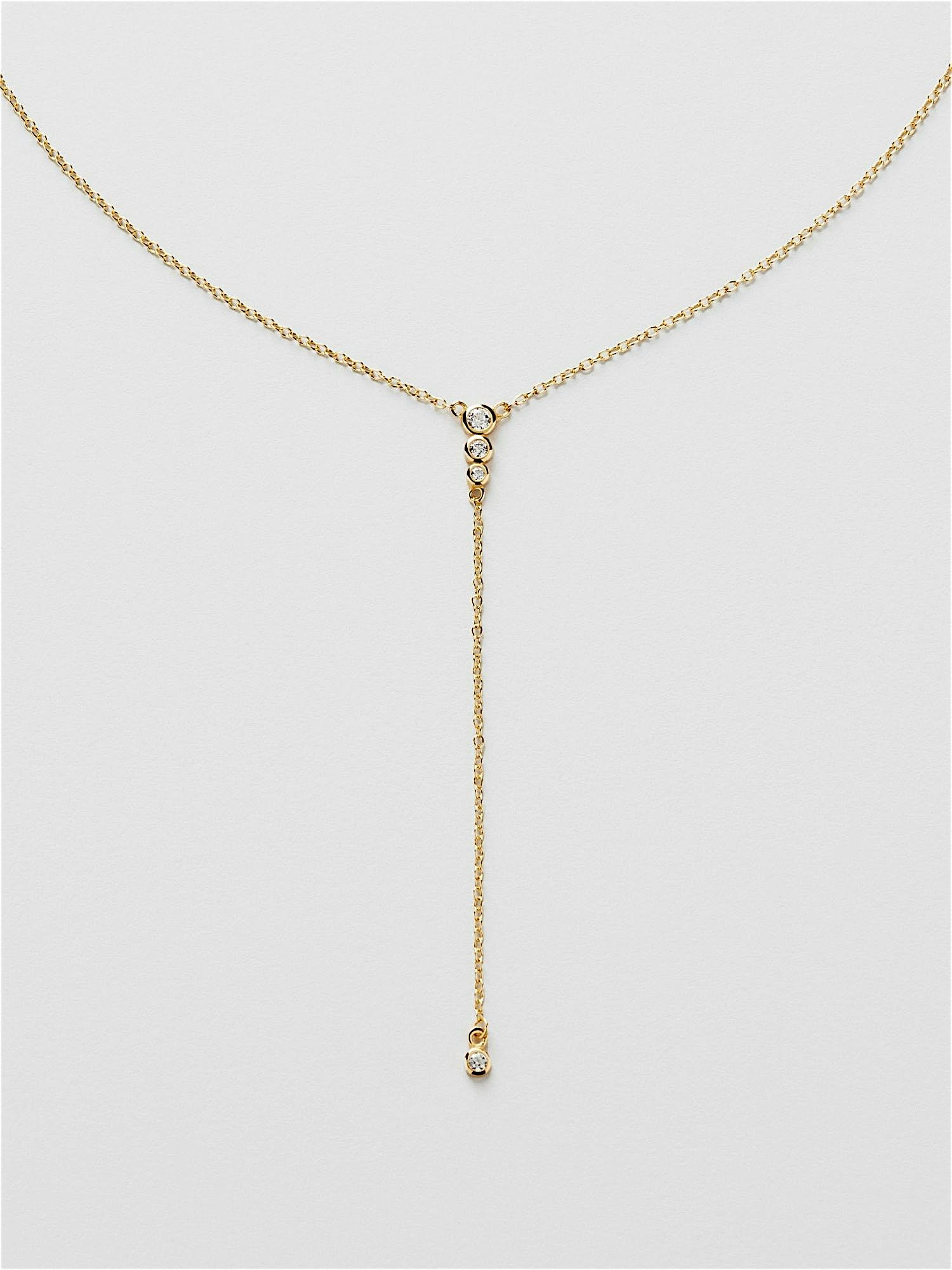 Safira Bezel Lariat Halsband