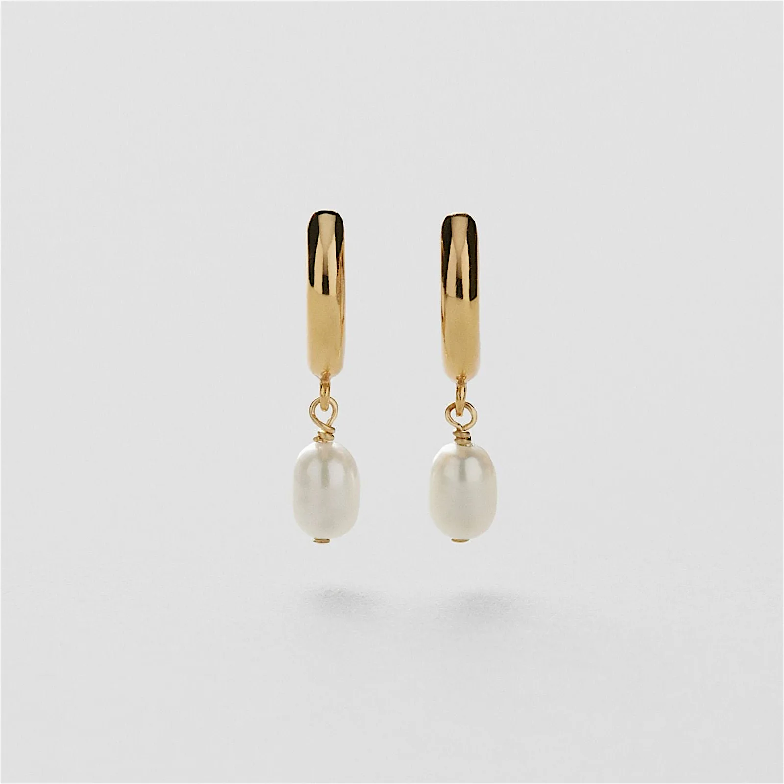 Mini Pearl Hoops