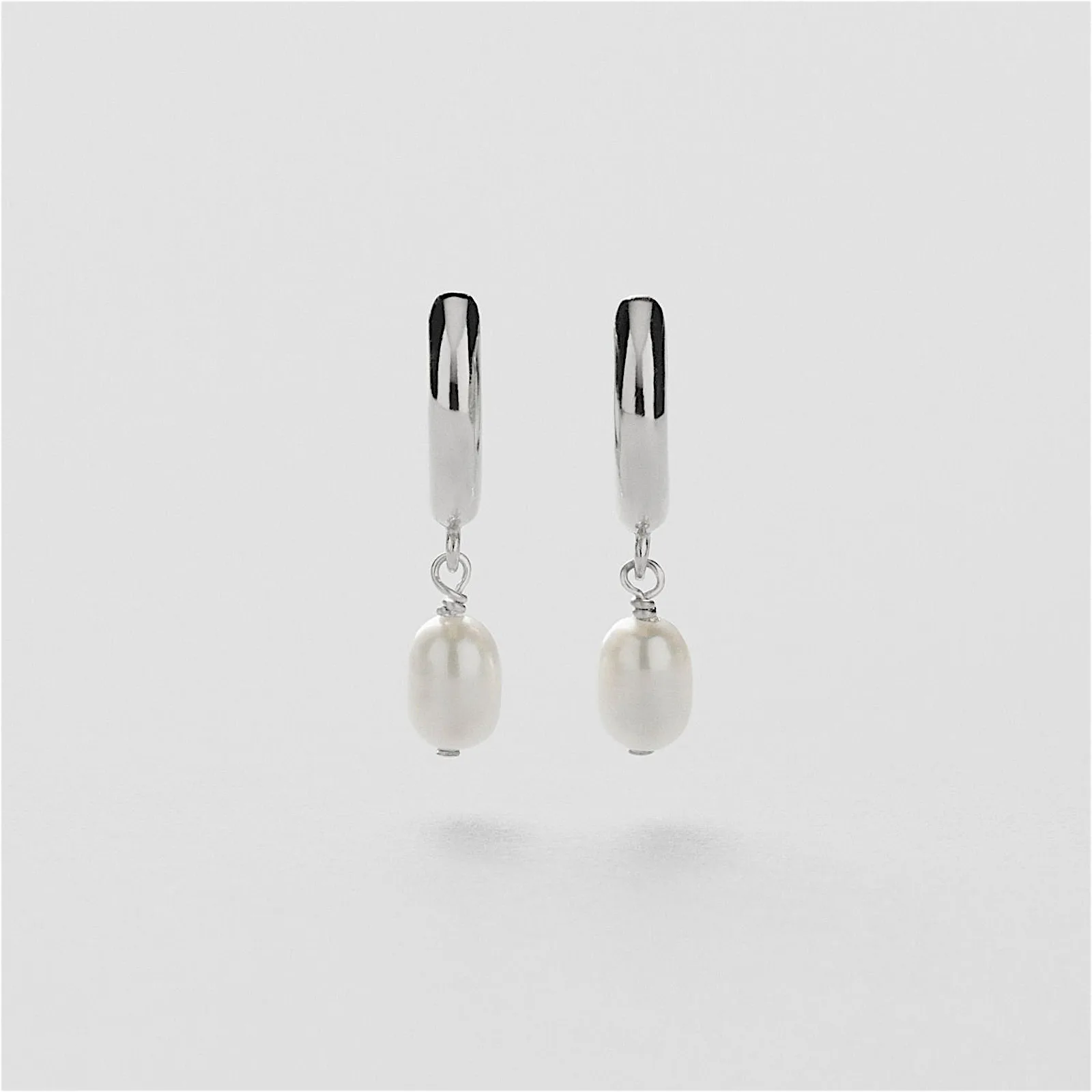 Mini Pearl Hoops