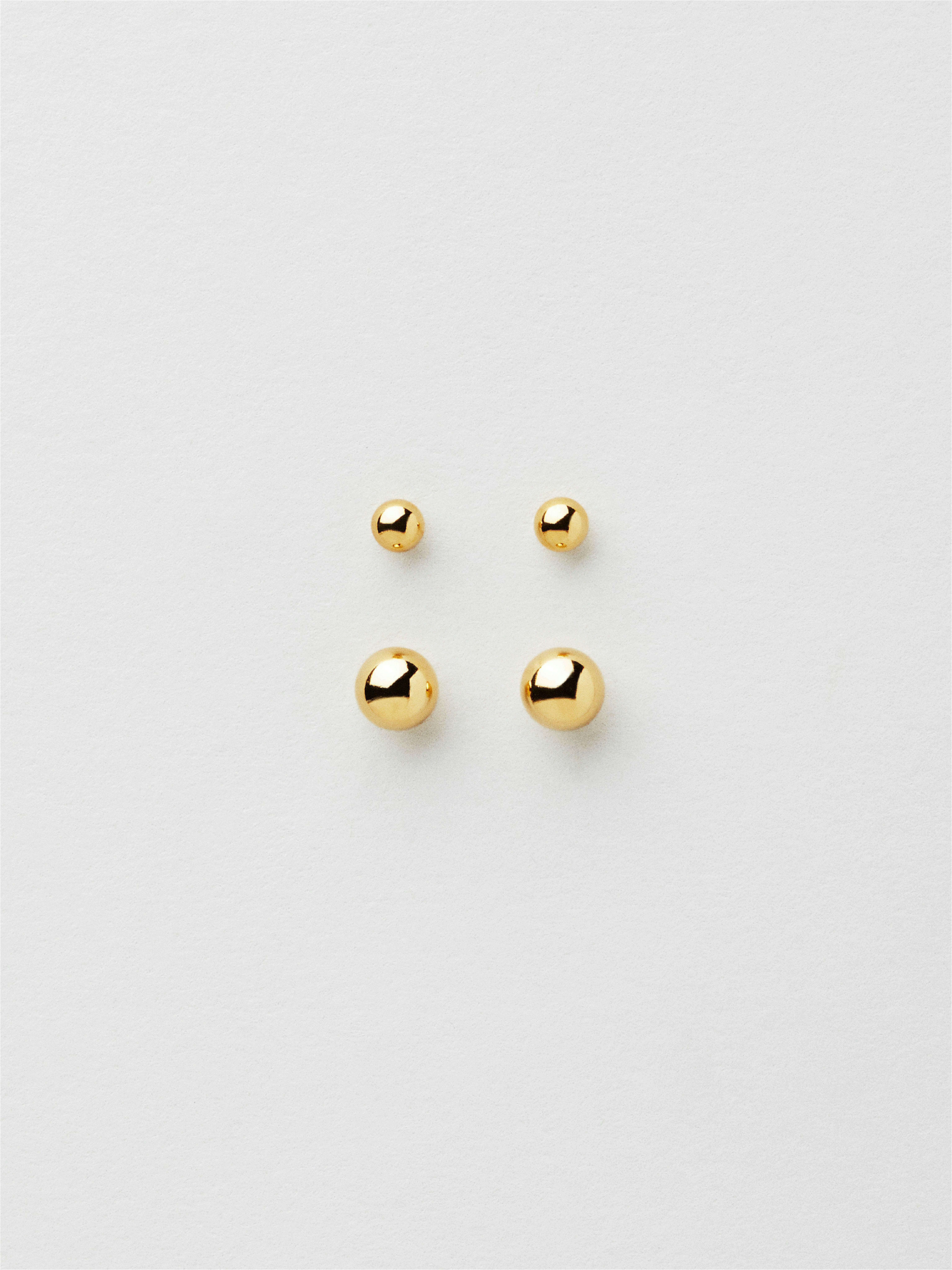sphere pierce 01 2粒 K18 K18 round pierce S | LORO official online store