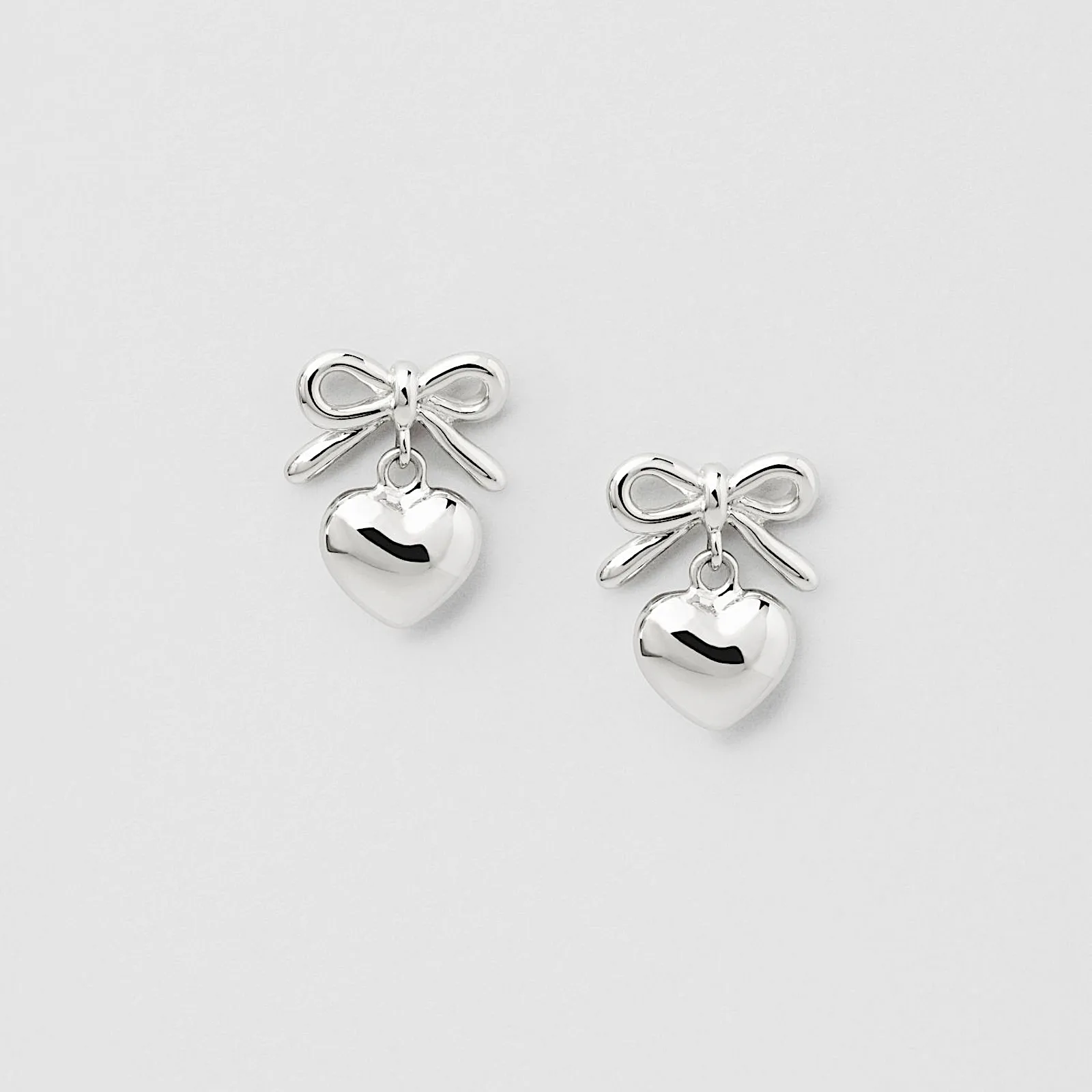 Bow Heart Studs