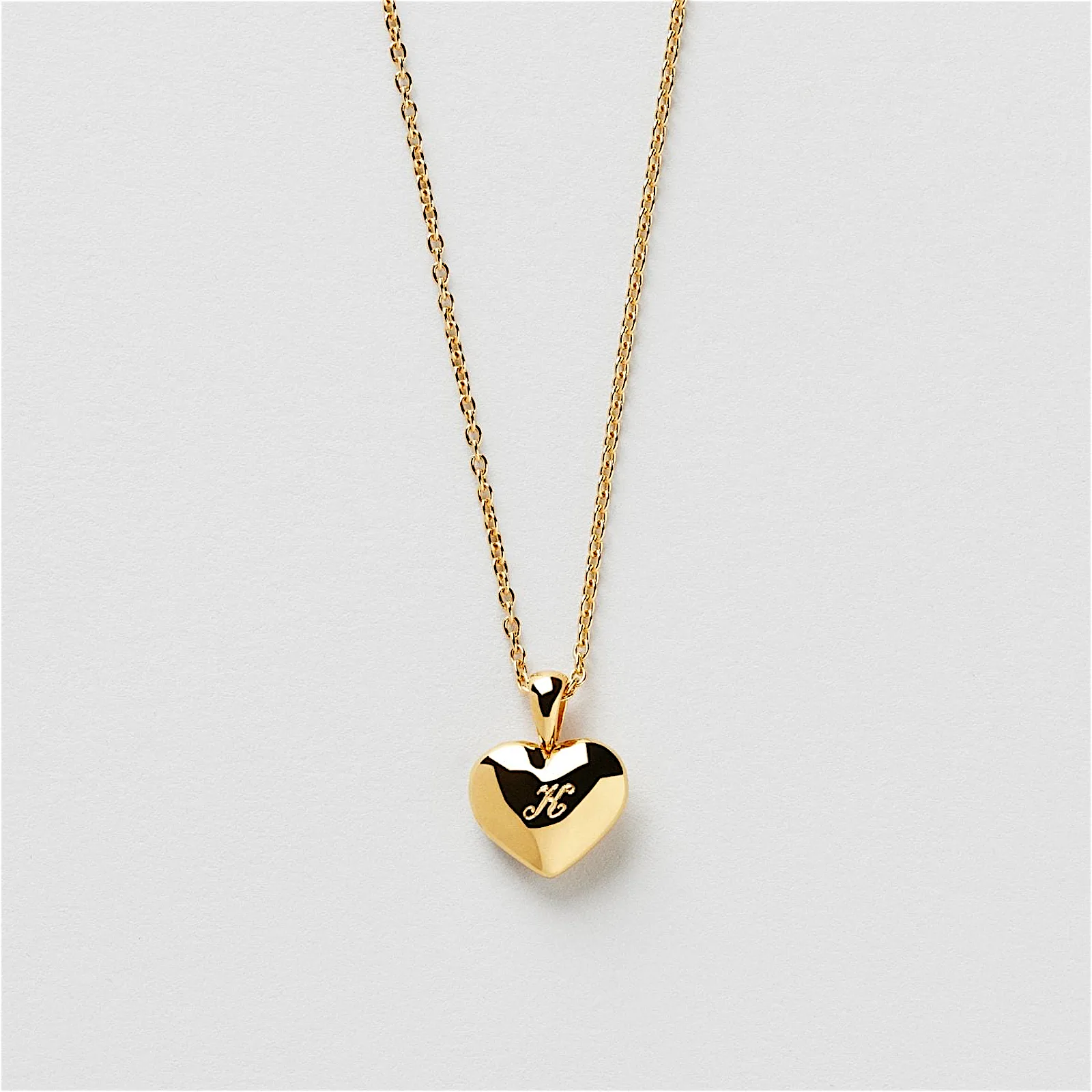 Heart Locket Halskjede Gravering
