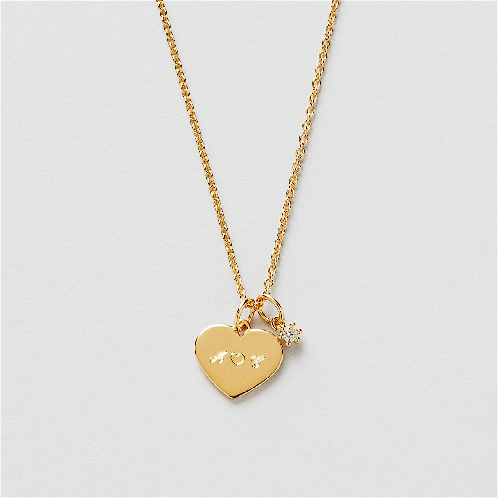 Gift Heart Halskjede Gravering