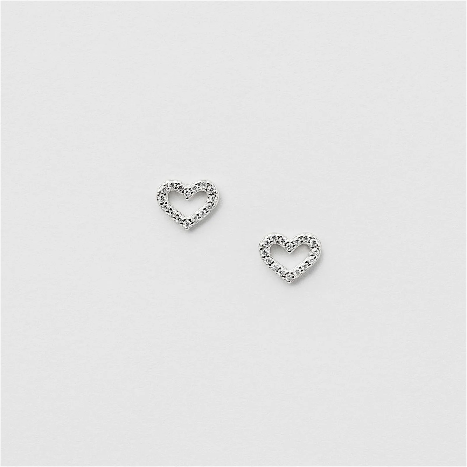 Pavé Heart Studs