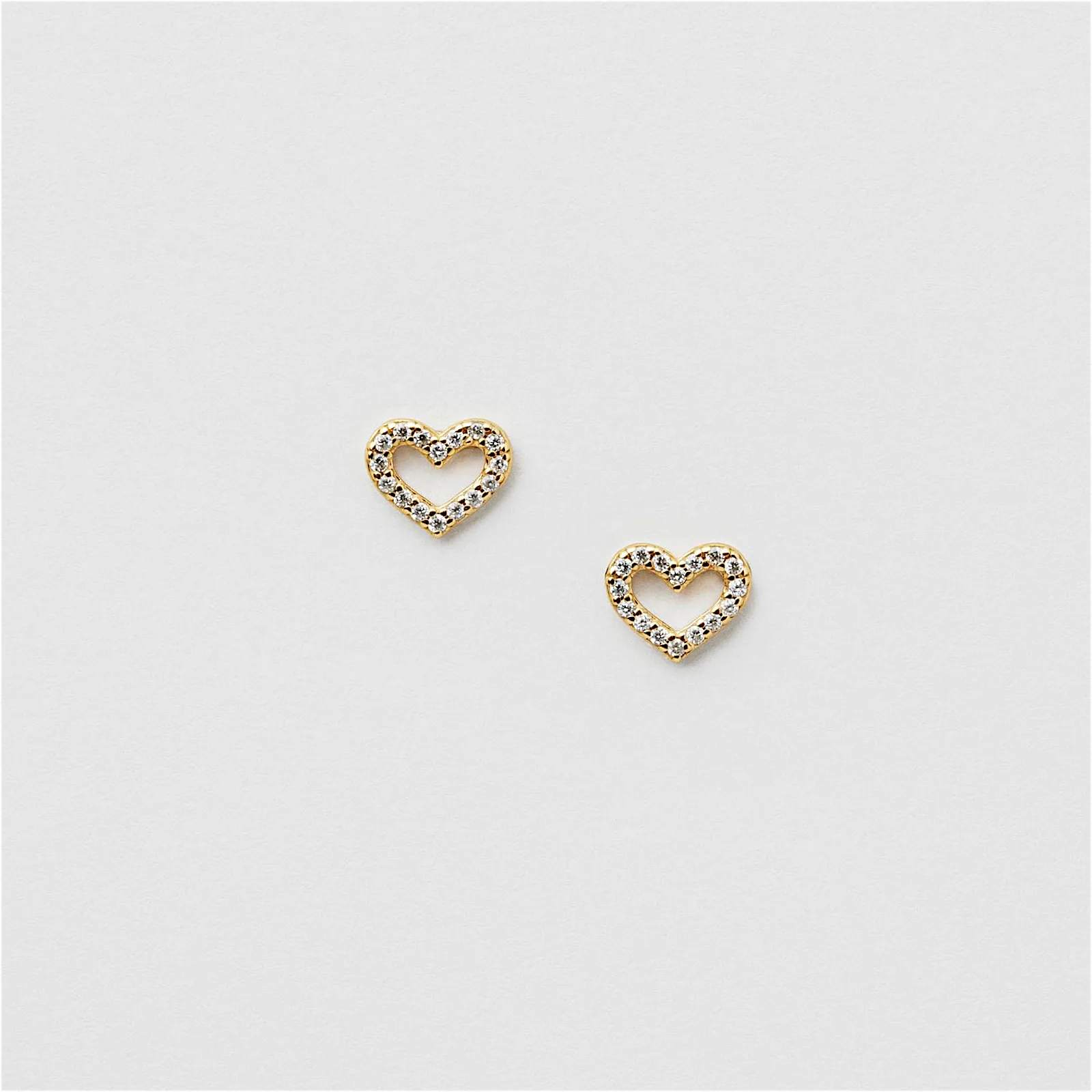 Pavé Heart Studs