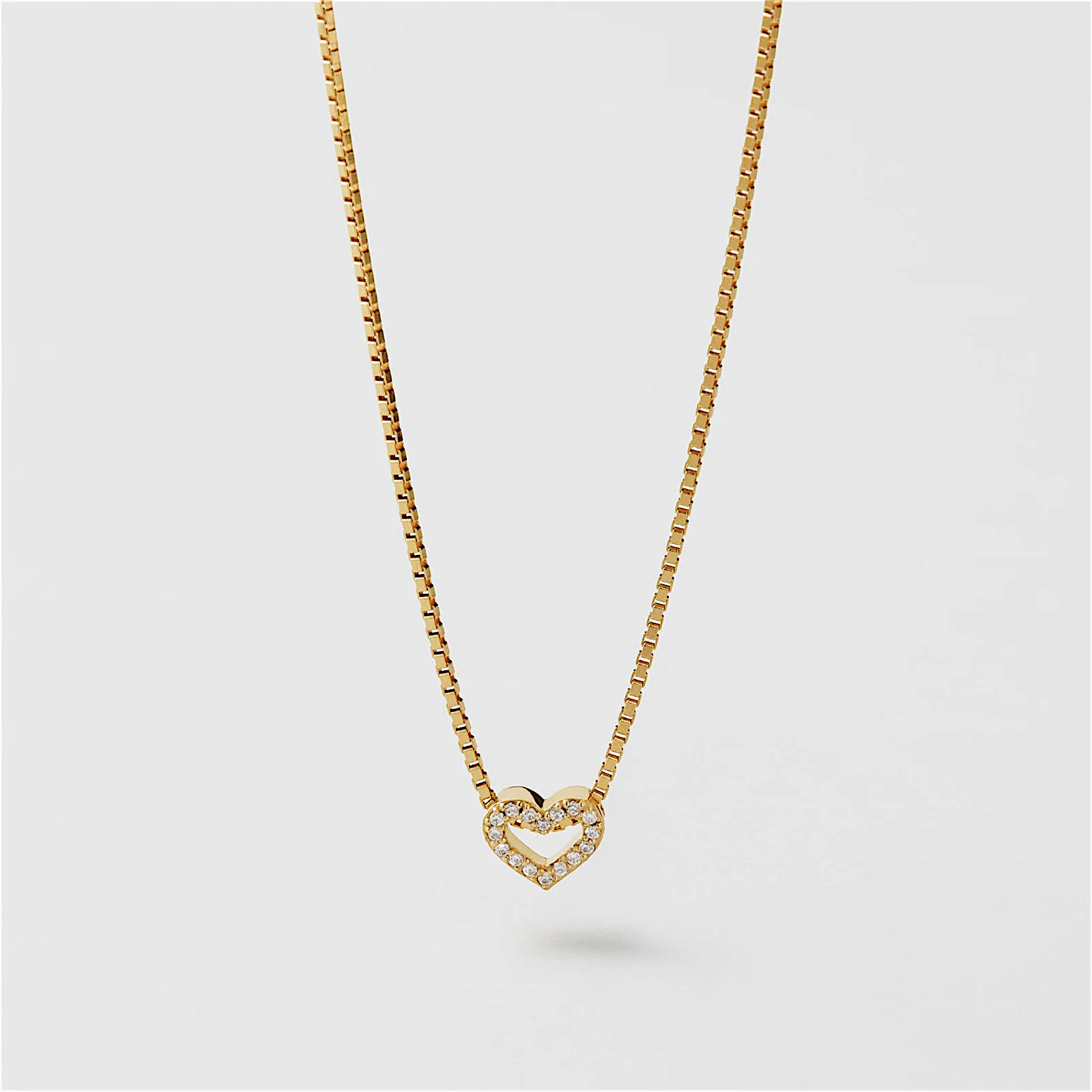 Pavé Heart Halskjede