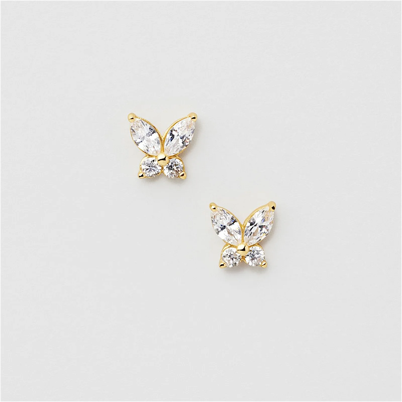 Clear Butterfly Studs