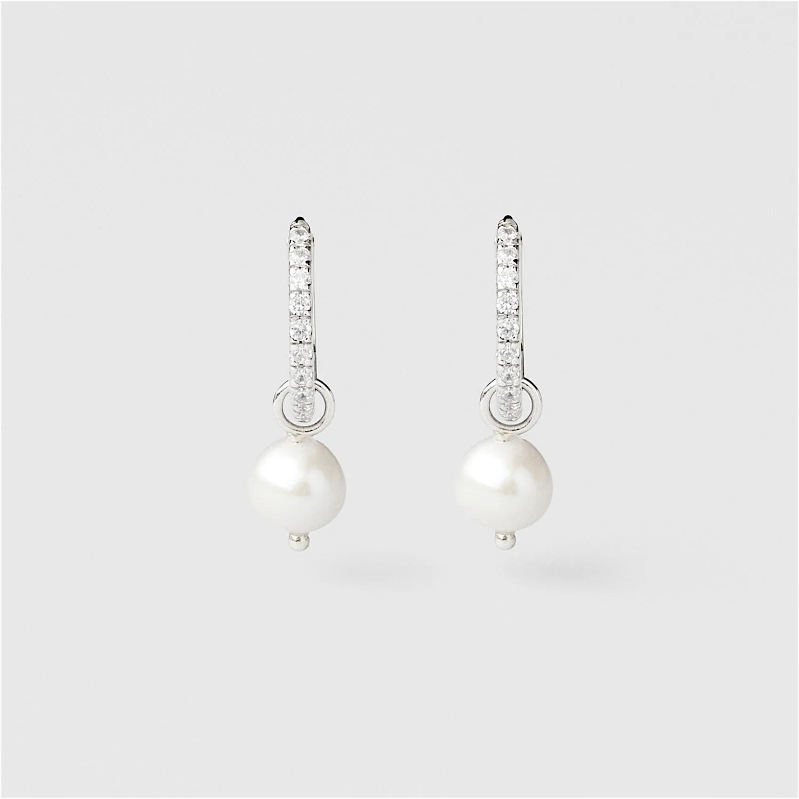 Bling Pearl Hoops