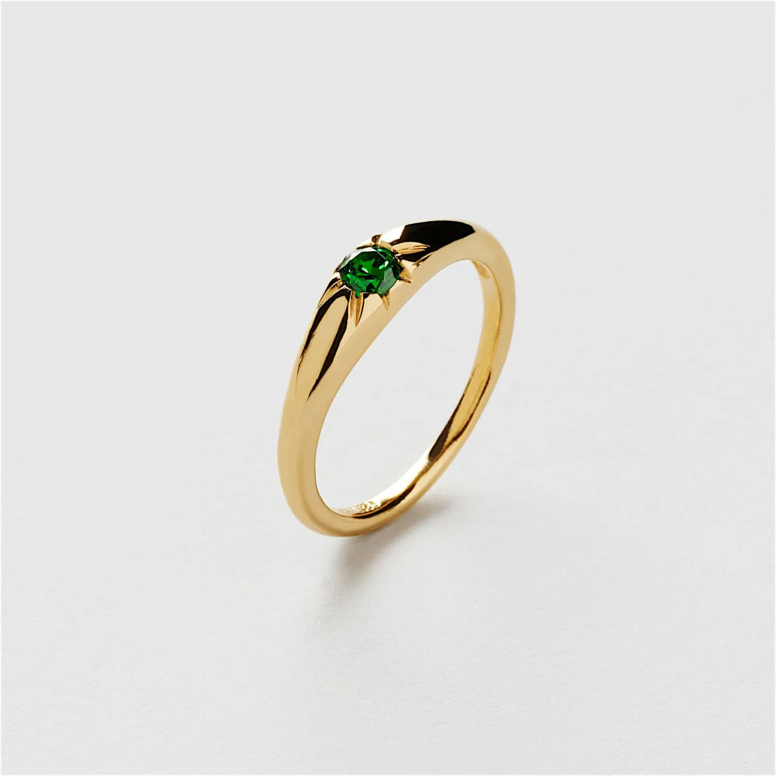 Sequin Emerald Pinky Ring