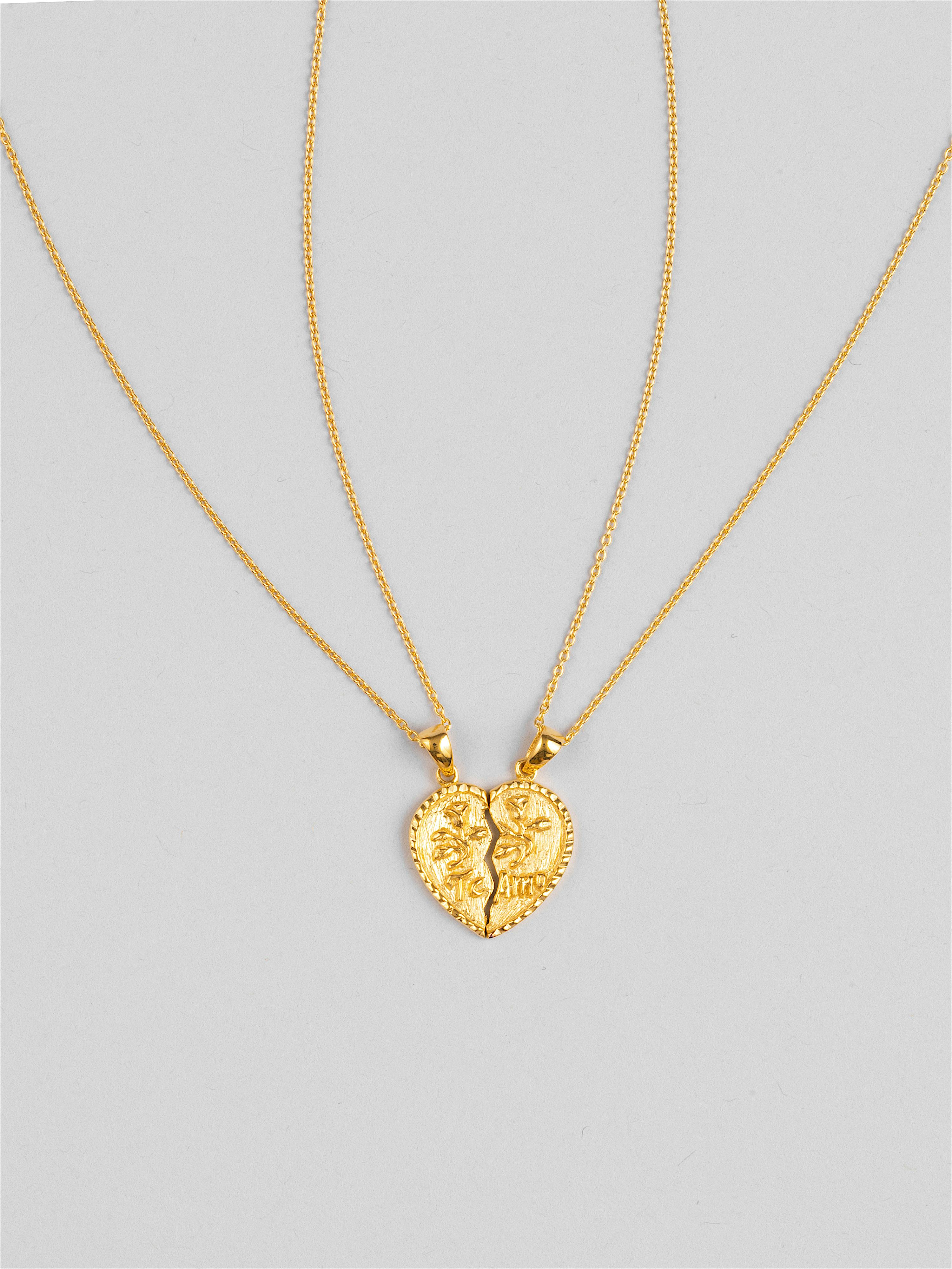 te amo necklace set gold