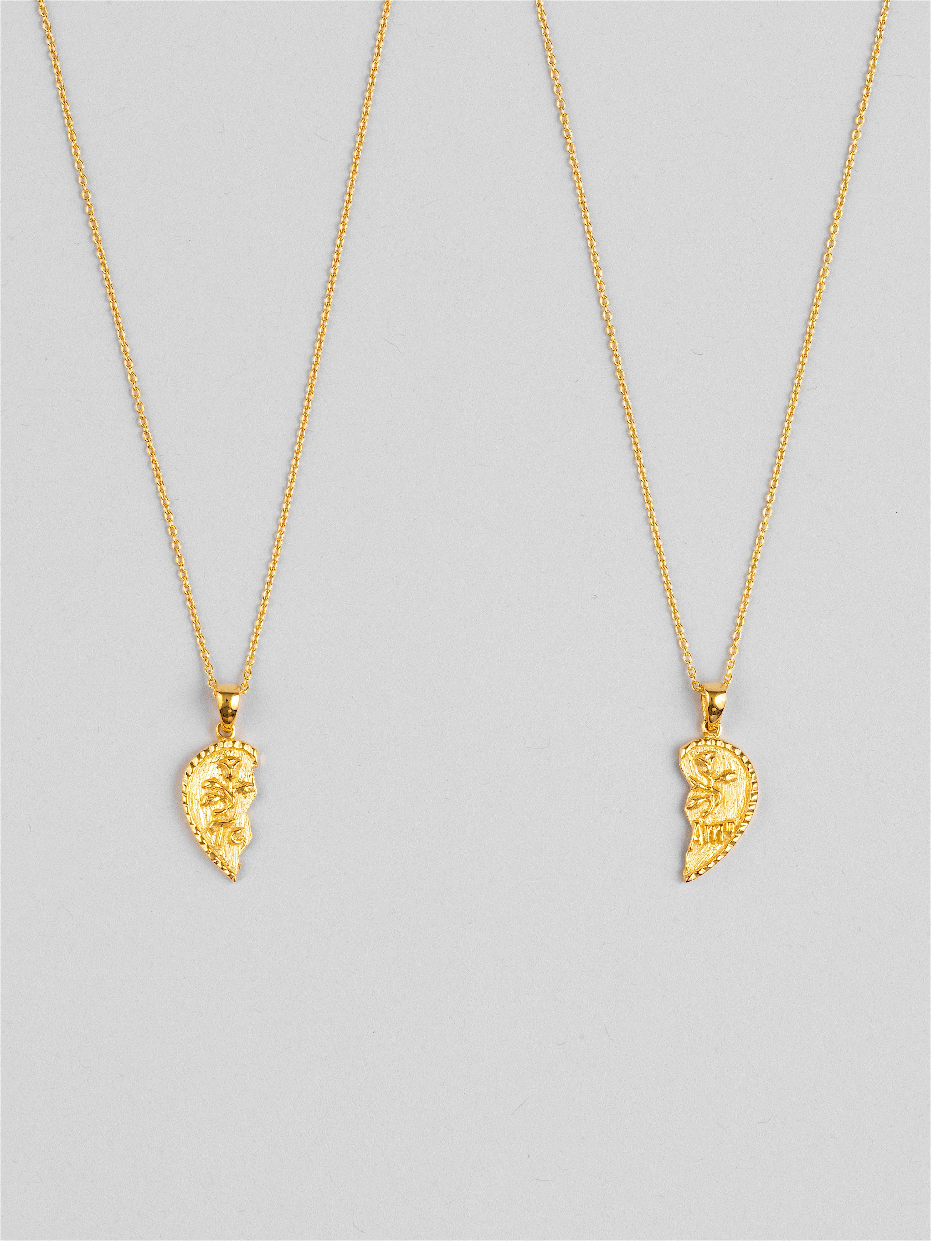 te amo necklace set gold