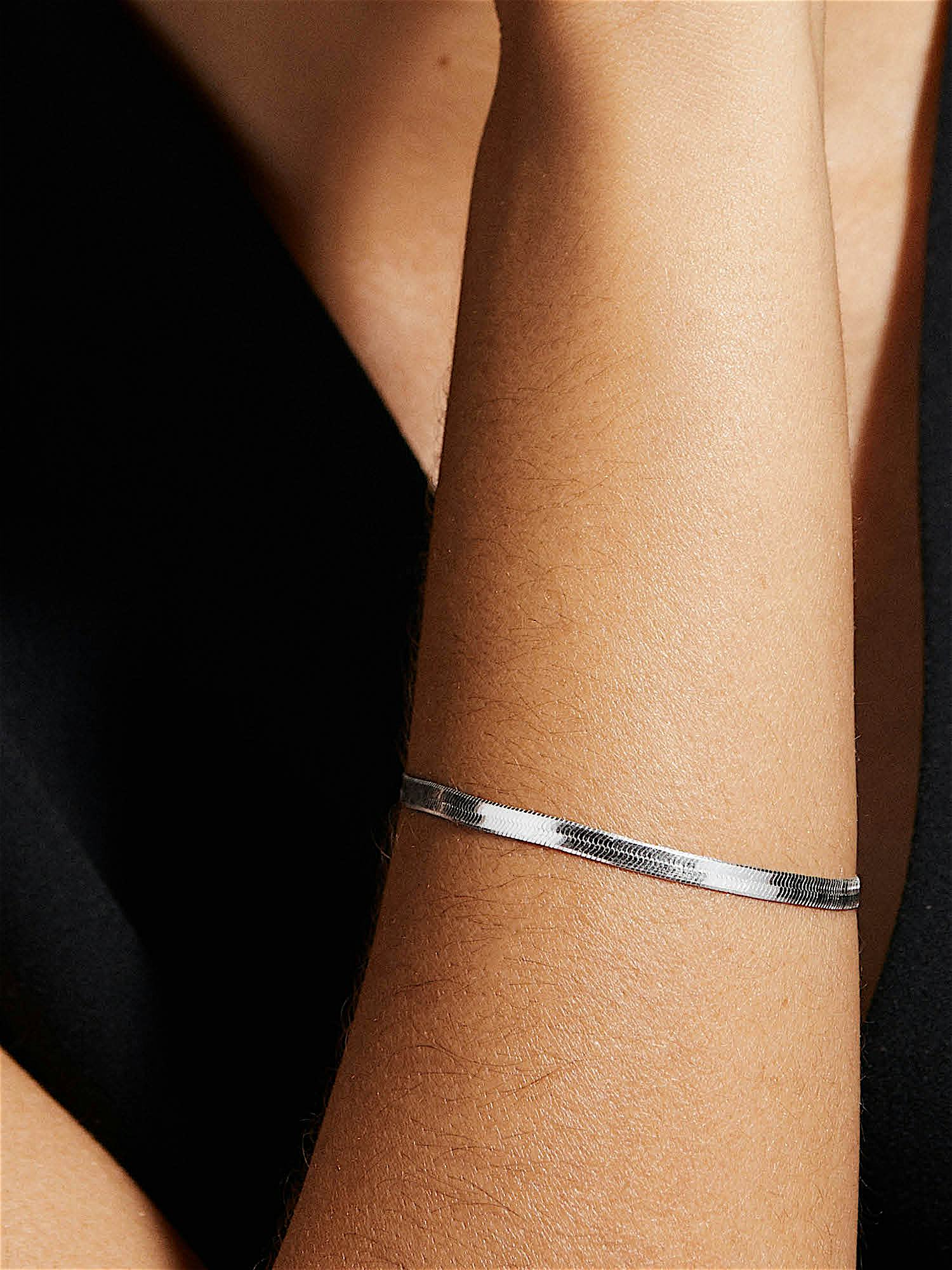 アクセサリー SILVER925 PLAIN HERRINGBONE BRACELET Herringbone Bracelet