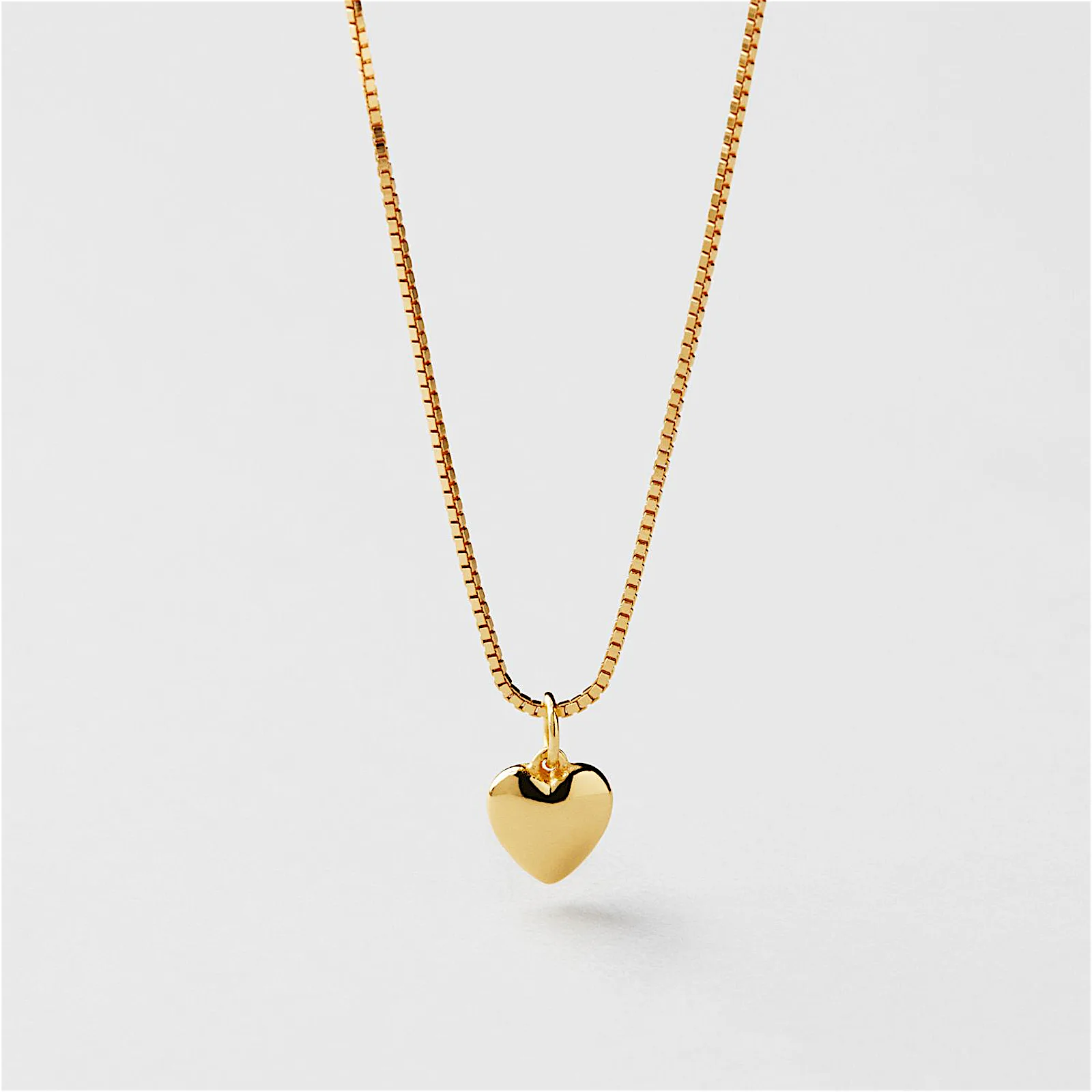 Solid Puffy Heart Halskjede