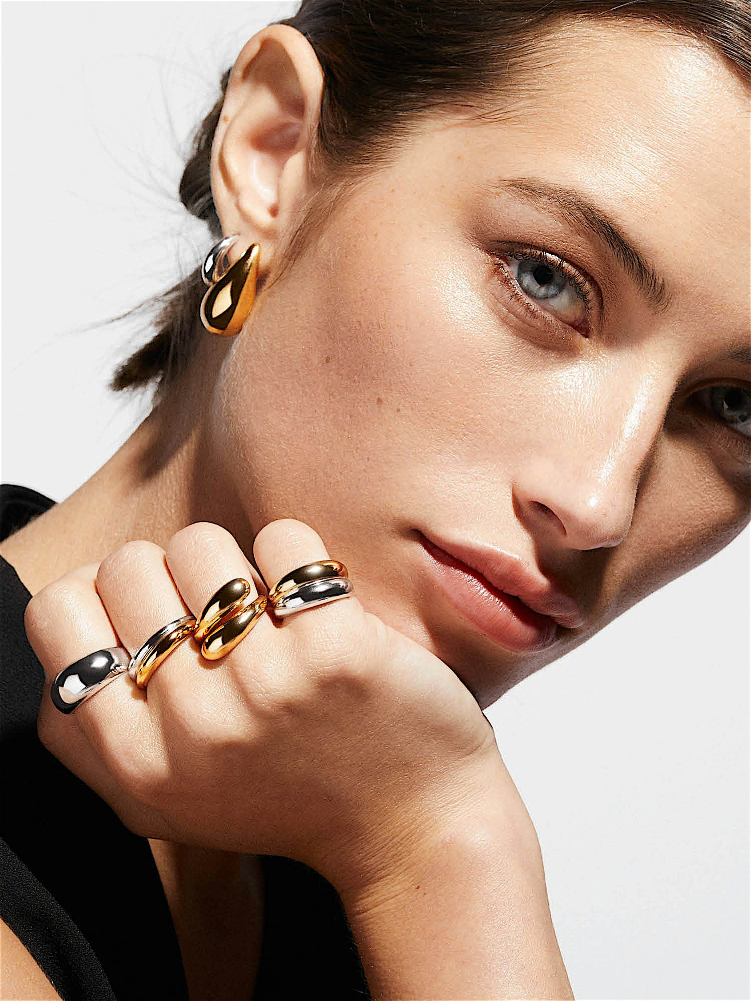 vebet / twin gold and silver ring 9号 vebet / twin gold and silver ring 9号 twin gold and silver